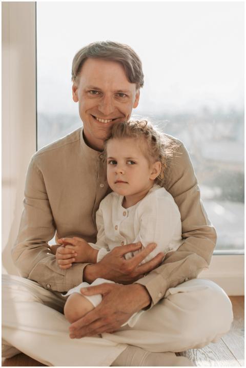 A loving father and daughter enjoying a moment tog