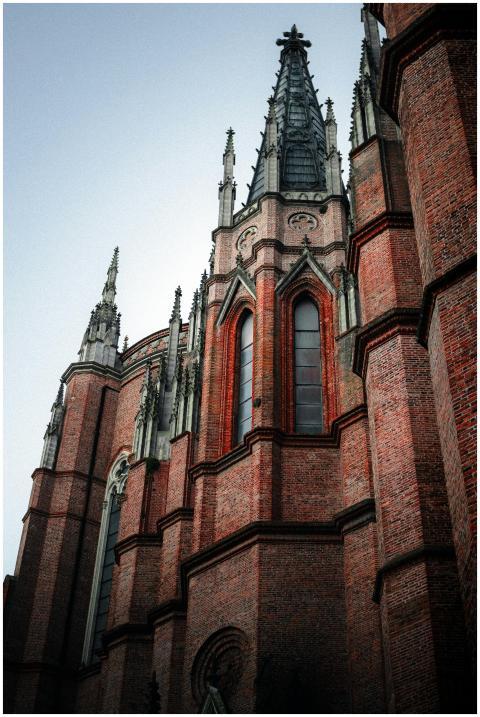 Gothic Revival architectural details of the cathed