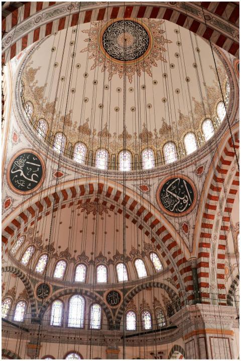 Stunning detailed view of a mosque's decorated dom