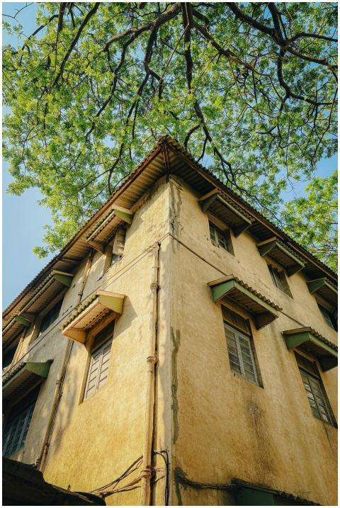 A vintage colonial building in Mumbai, India with