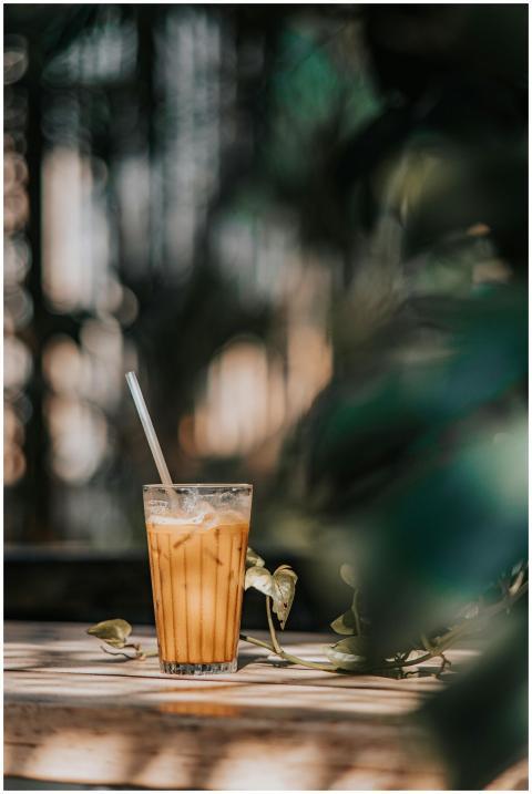 Iced Coffee Beverage Wooden