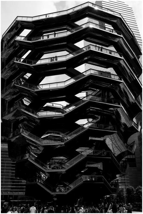 Stunning black and white photo of the Vessel in Ne