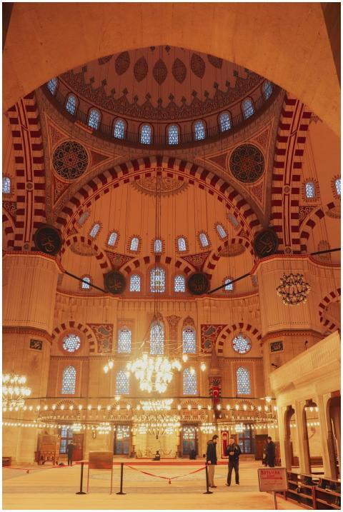 Explore the ornate interior of a historic mosque w