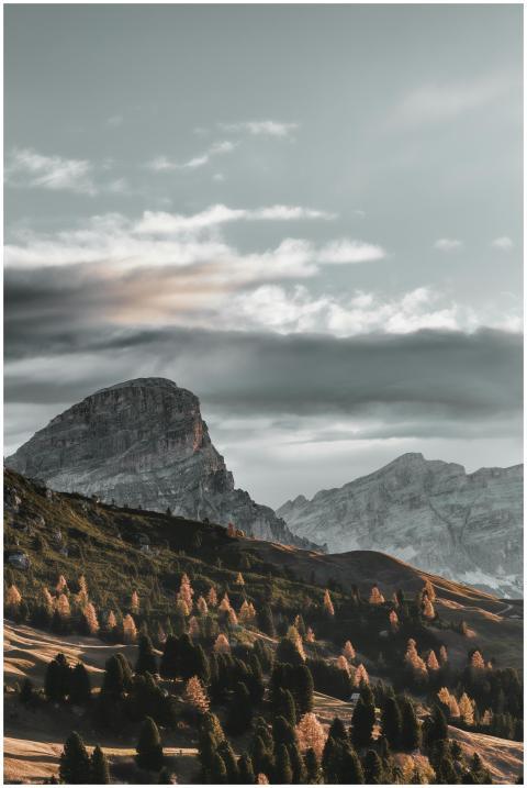 Breathtaking view of a mountainous landscape durin