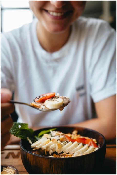 Enjoy a nutritious breakfast with fresh fruit and