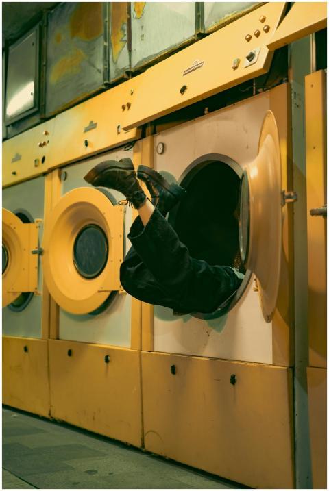 Imaginative shot of an individual inside a washing