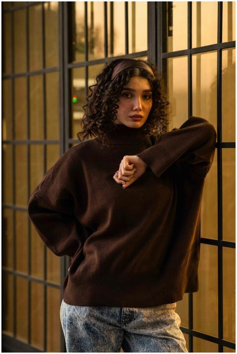 Portrait Stylish Woman Glass