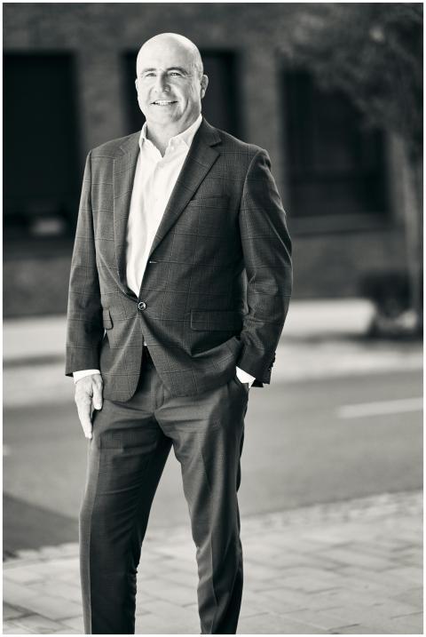 Confident businessman posing outdoors in Bratislav