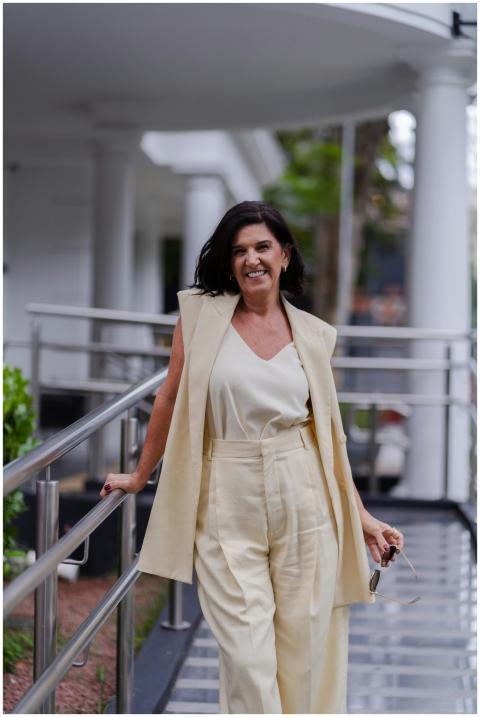 Smiling Older Woman Stylish