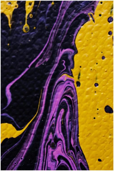 Colorful abstract painting featuring vibrant swirl