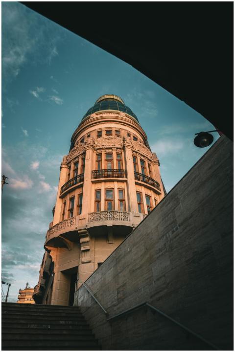 Beautiful historic building in Iași, Romania, capt