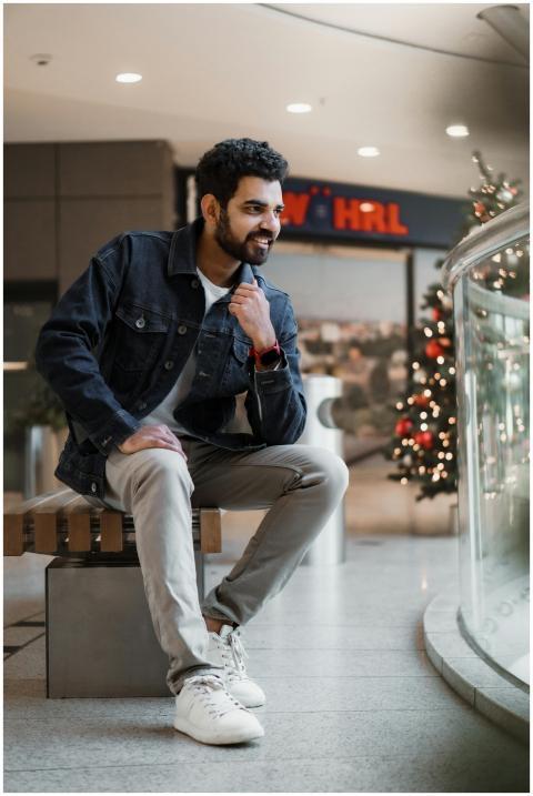 Young Man Posing Modern