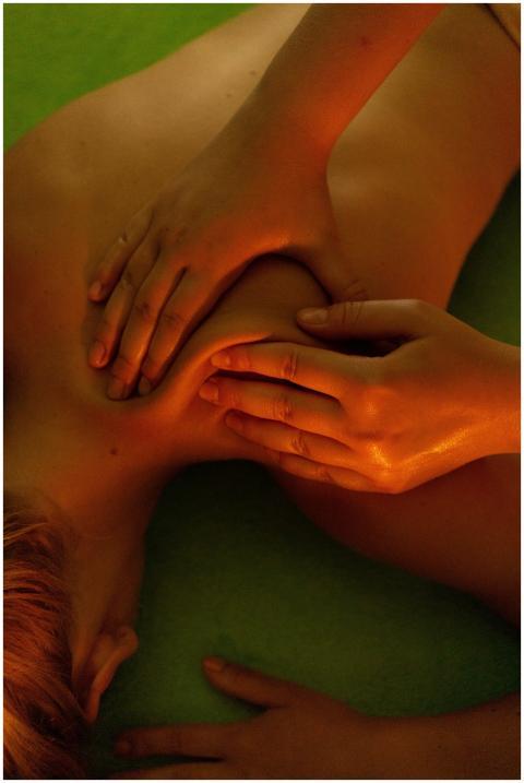Calming massage therapy session focusing on wellne