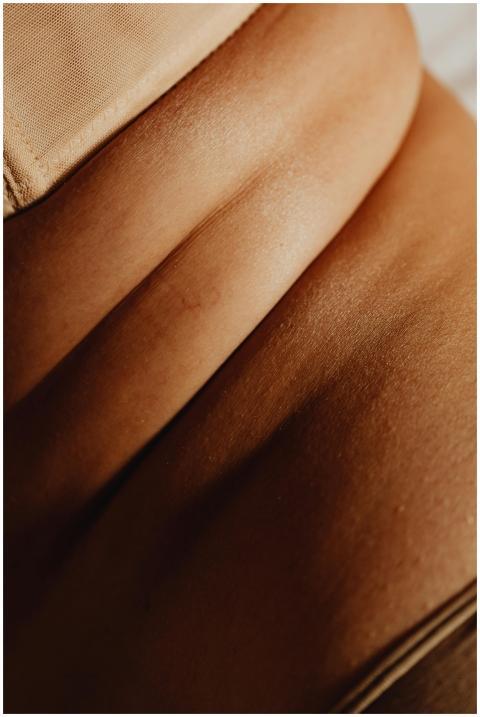 Detailed close-up image of tanned skin with natura