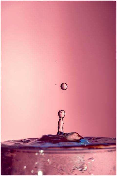 A mesmerizing shot of a water droplet captured mid