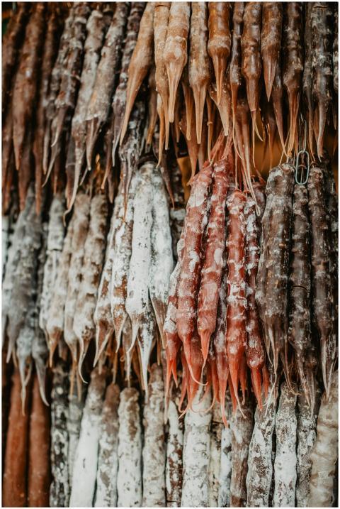 Vibrant display of traditional Georgian churchkhel