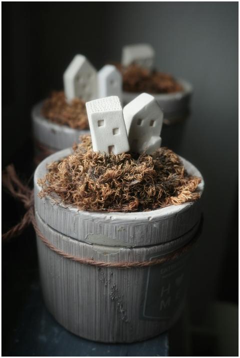 Miniature Clay Houses Rustic