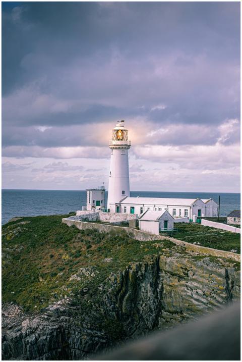Beautiful scene of South Stack Lighthouse, Holyhea