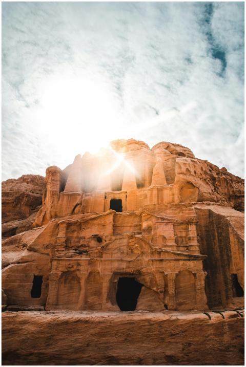 A breathtaking shot of Petra's ancient rock-cut ar
