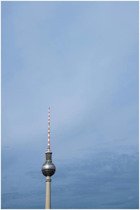 Iconic TV Tower in Berlin stands tall against a va
