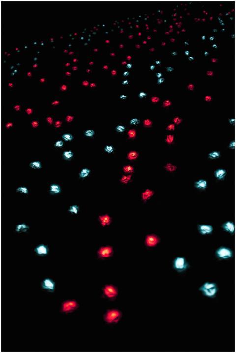 Colorful abstract LED lights glowing in Estonia at