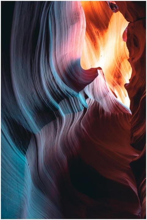 Explore the vibrant, swirling rock formations of A