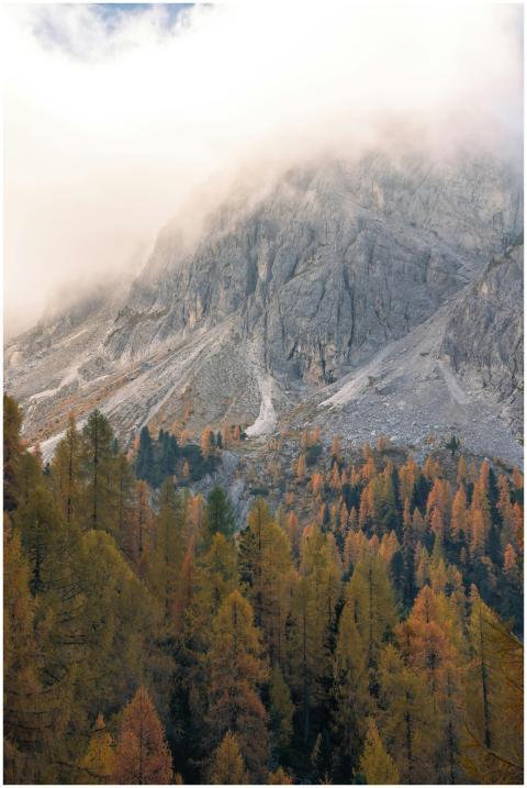 Beautiful autumn view of the Dolomites in Italy, s