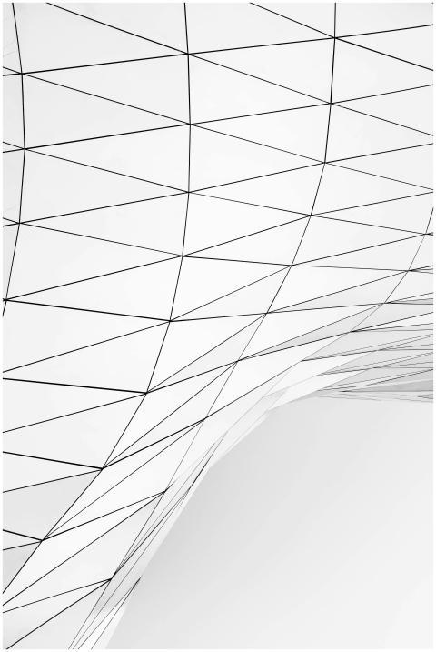 Minimalistic abstract design featuring white geome