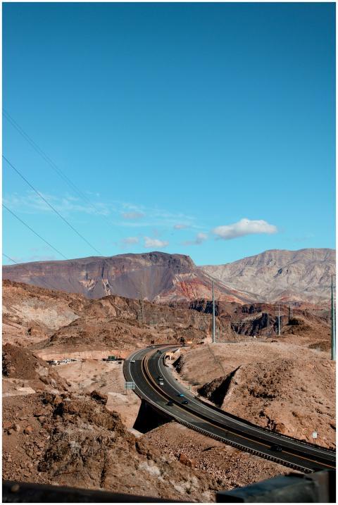 Scenic view of a desert highway winding through Ar