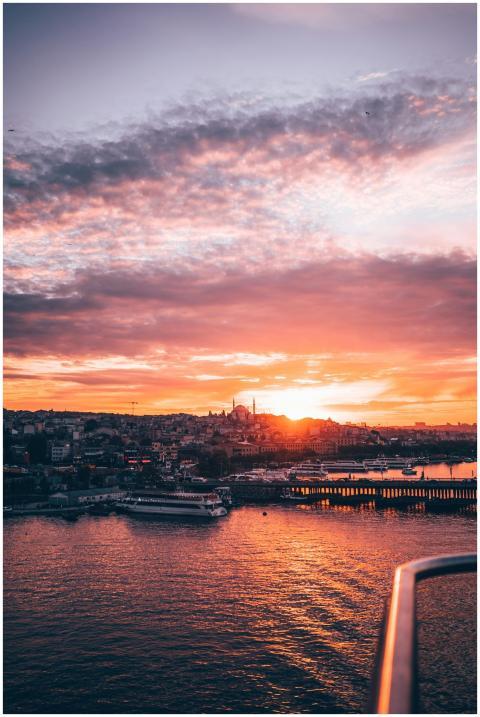 Captivating view of Istanbul's cityscape at sunset