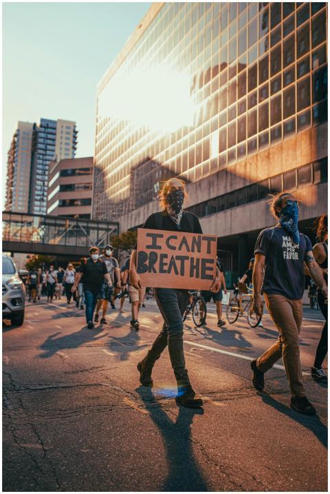 People protesting against racial injustice in Minn
