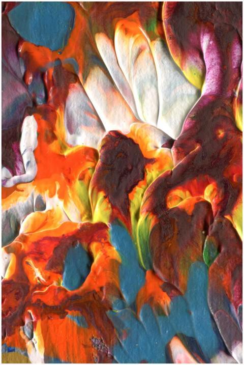 Dynamic abstract paint texture with vivid colors a