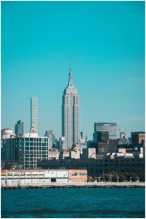 Stunning view of the New York City skyline featuri