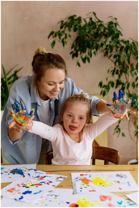 A joyful moment between a mother and daughter pain
