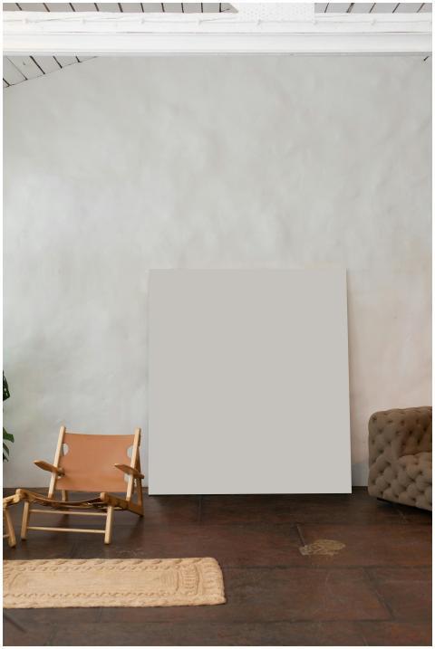 White mock up poster with copy space at wall in li