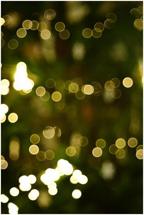 Abstract image of warm sparkling bokeh lights in a