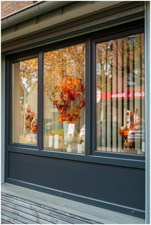 Autumn Floral Display Storefront