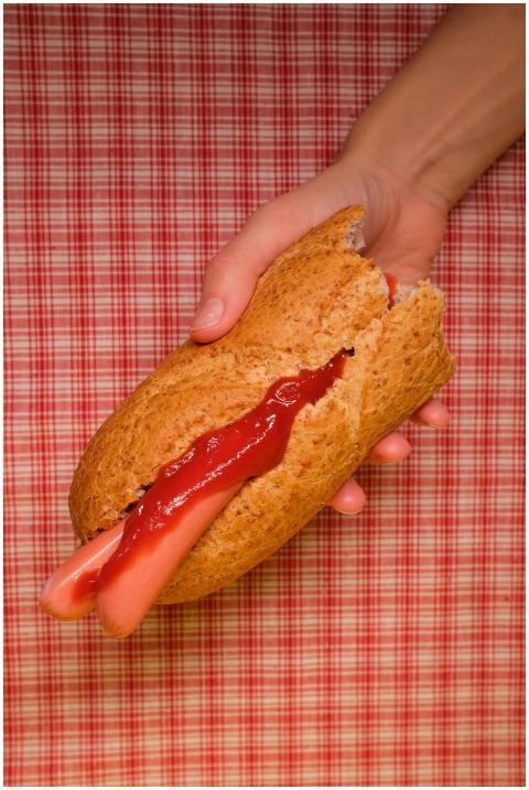 From above of crop anonymous person holding fresh