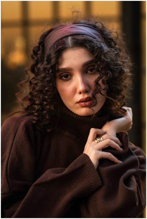 Portrait Woman Curly Hair