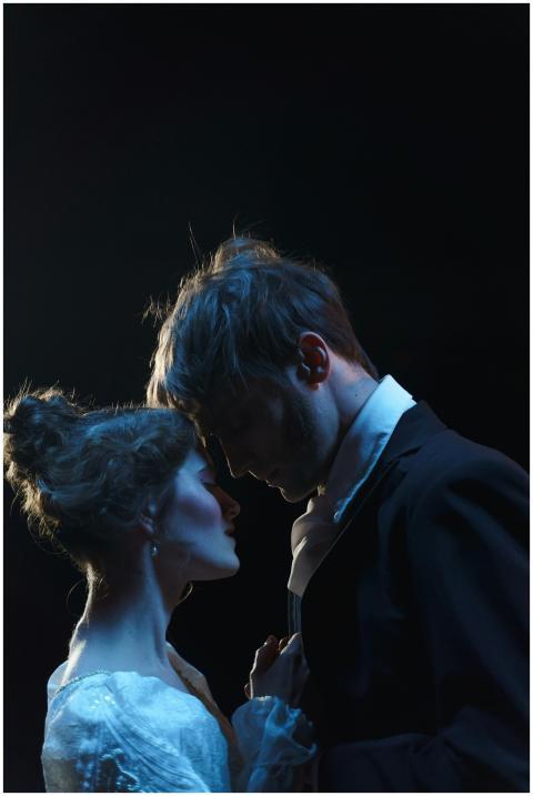 A dramatic and intimate portrait of a romantic cou