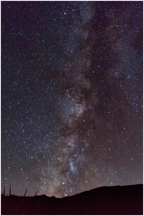 Capture of the Milky Way galaxy shining brightly o