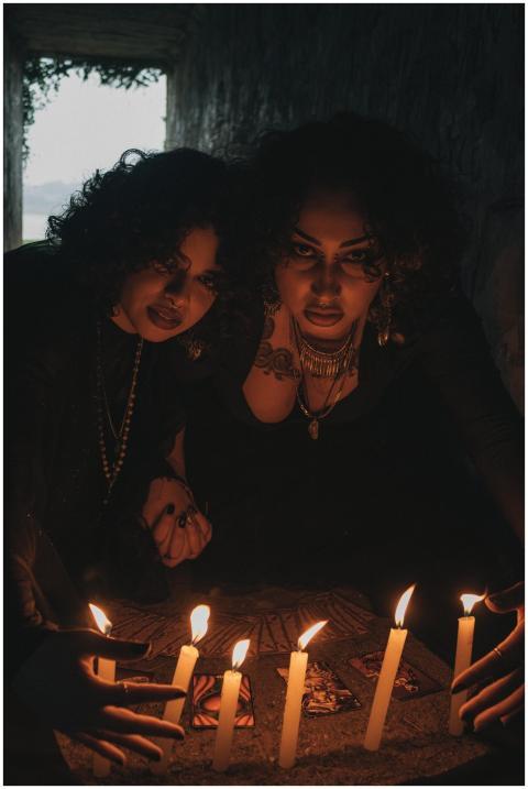 Mysterious Women Performing Ritual