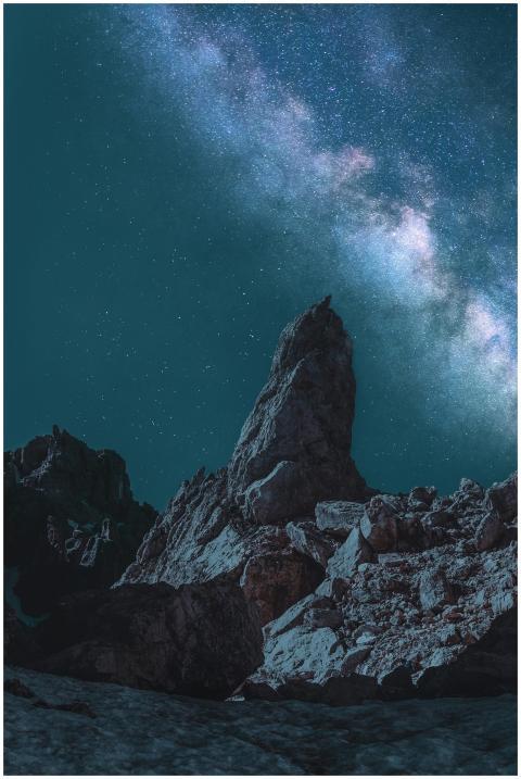 Stunning view of a rocky landscape under a vibrant