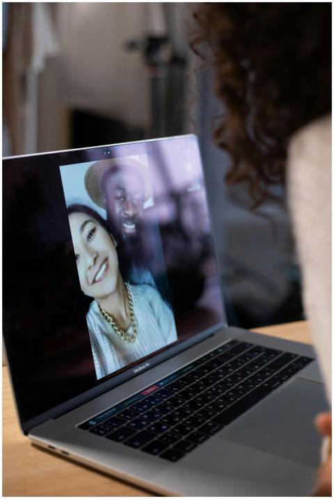 Friends enjoying a virtual connection via video ca