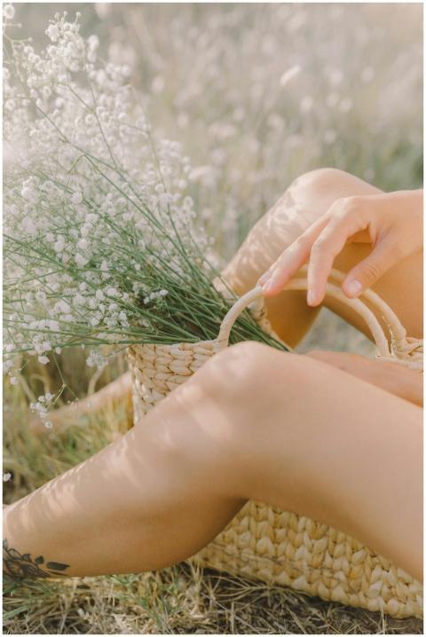 A serene scene of a person resting outdoors with a