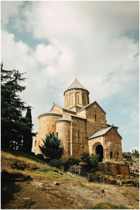 Stunning view of an ancient Georgian church showca