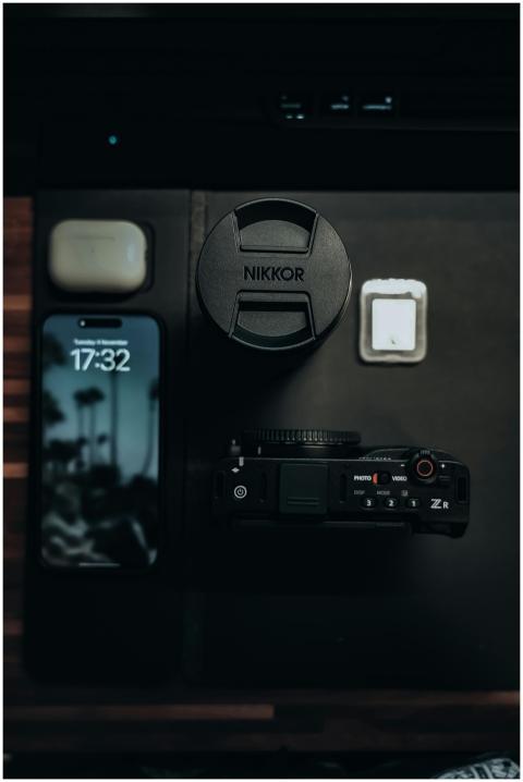 Free stock photo of airpods, camera, cinema camera