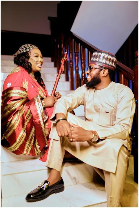 Joyful Couple Traditional African