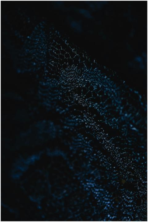 Close-up of a dark abstract textile texture with i