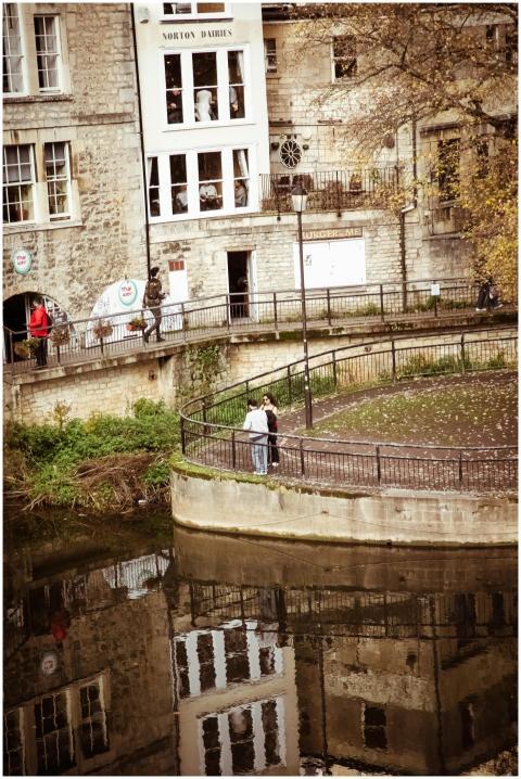 Charming Riverside Scene Bath
